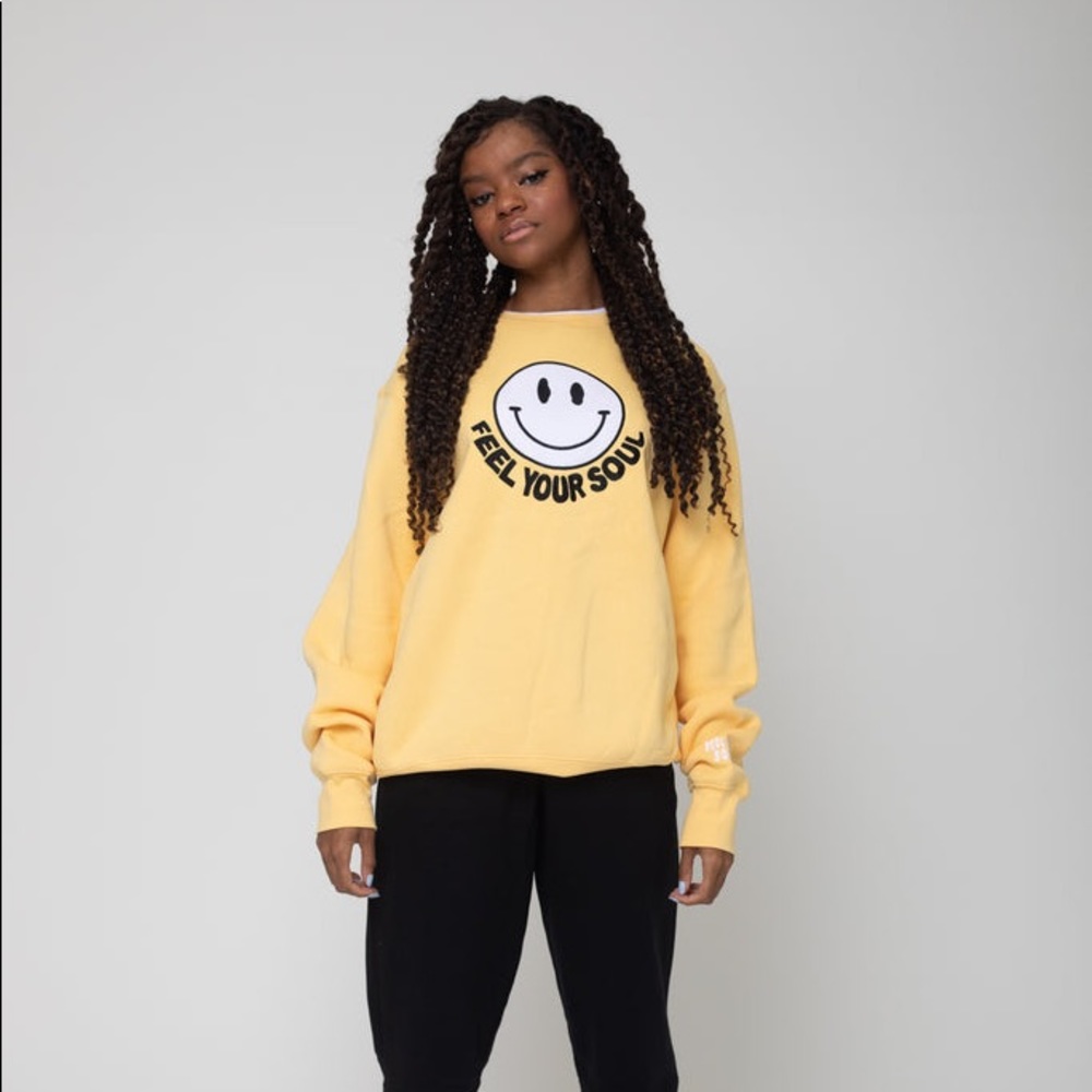 Feel Your Soul Oversized Smile Sweatshirt